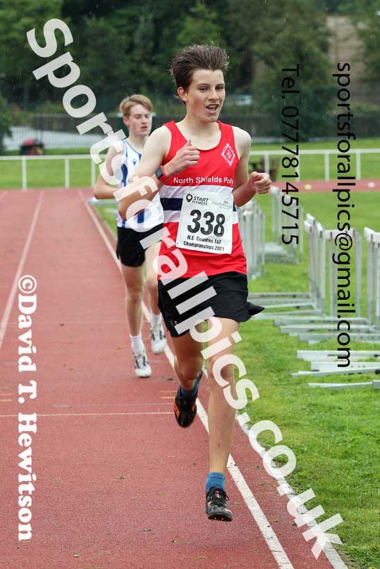 Mens and Boys 1500 metres, 2021 North Eastern Track and Field Champs., Middesbrough. Photo: David T. Hewitson/Sports for All Pics